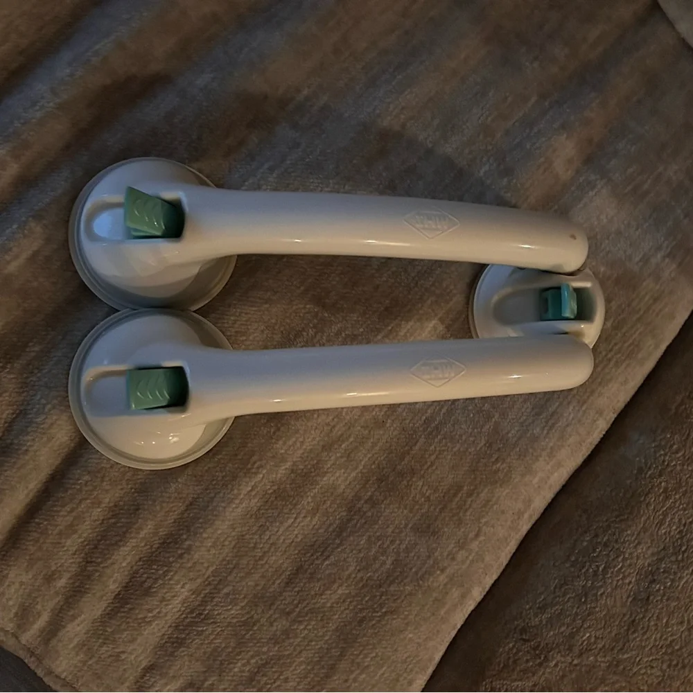 White Suction Cup Grab Bars